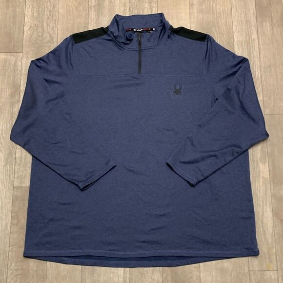 Mens Spyder Quarter‎ Zip Performance Pullover Shirt Jacket - Picture 1 of 7